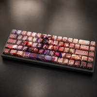 Custom LOL Dumpling Darlings Seraphine 68-Key Side-Printed PBT Dye-Sub OEM Profile Keycaps Set for Mechanical Gaming Keyboard