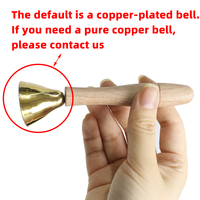 Whoesale 1 Pair Percussion Toy Wood Handle Instrument Musical Instruments Hand Bells Set for Preschool Music Teaching Tools