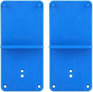 Plantilla de perforación para bisagras, guía de posicionamiento para puertas de gabinetes, herramienta para instalación de muebles de madera - Product Image 1