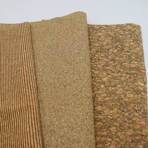 Fabric For Bags Pu Vegan Leather Cork Leather Fabric Natural Environmental Soft Wood Grain Suitable For Bag Luggage