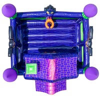 Château gonflable commercial géant en PVC sur le thème du sport Fun Bounce, 20x20x17 pieds, installation facile, capacité maximale 365 lb, Halloween
