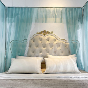 2023 새로운 공주 스타일 프랑스 스타일 궁전 모기장 가정용 침실 맨틀 원사 더블 플로어 타입 두꺼운 브래킷 - Product Image 4