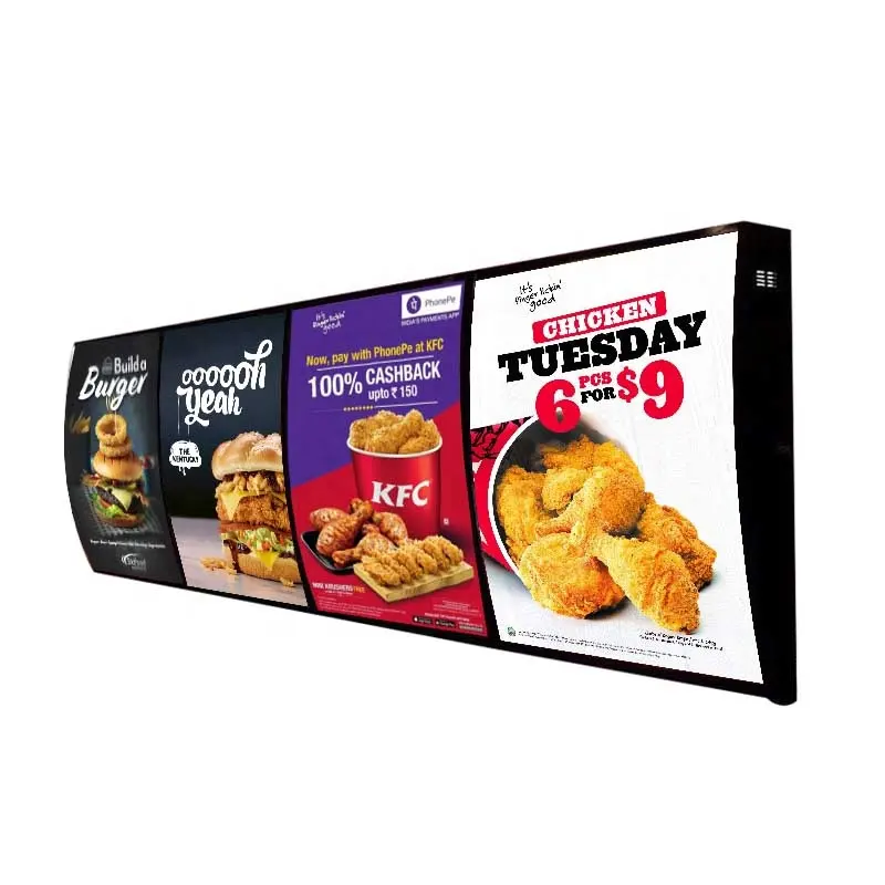 रेस्तरां बर्गर दुकानों विज्ञापन एलईडी मेनू बोर्ड प्रकाश बॉक्स फास्ट फूड रेस्तरां रेस्तरां में इस्तेमाल किया