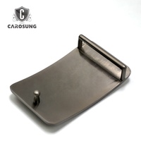 Boucles de ceinture personnalisées en métal brossé de Guangzhou, avec plaque nominative et logo sur mesure
