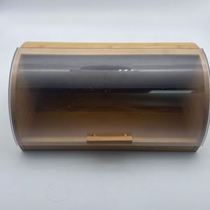 Boîte à pain en bambou 37,8x26,5x17 cm avec couvercle, design moderne, écologique, rangement domestique pour aliments - Product Image 1