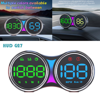 2026 New Two Gauge USB Plug and Play Car GPS Speedometer HUD G27 dengan Garansi 1 Tahun