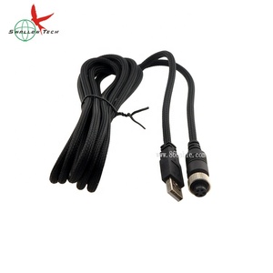 สายดาต้าไนลอนถักเปียปรับแต่งได้ GX12 GX16 5PIN การบินหญิงไปยัง USB ประเภทปลั๊กตัวผู้อุปกรณ์วิดีโอเกมสำหรับคอมพิวเตอร์ - Product Image 3