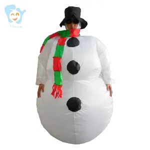 Unisex Adult Christmas New Year Decoration Olaf Mascot Costume Inflatable Snowman Costume