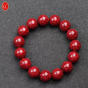 Natürliches Dunkelrotes Reiskorn Buddhistisches Trendiges Geschenk-Armband - Erdende Energieperlen Chakra-Heilungsschmuck - Product Image 3