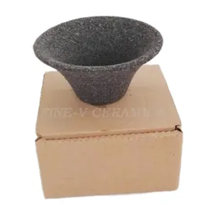 custom Non-porous free paper Volcanic stone material filter cup office simple ceramic Coffee filter cup