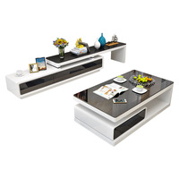 Table basse en verre trempé réglable en hauteur, en bois MDF, avec rangement caché, multifonctionnelle, pliable, moderne, pour salon