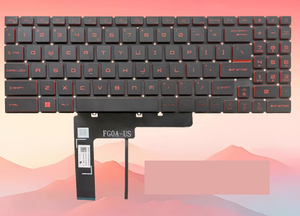 Nuevo teclado US SP GR para <span class=keywords><strong>MSI</strong></span> GF66 MS-1582 GF76 GL76 <span class=keywords><strong>GL66</strong></span> MS-17L1 MS-17H3 retroiluminado en rojo - Product Image 4