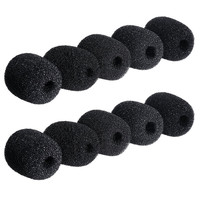 Microphone de haute qualité, grille de casque, pare-brise en mousse, Mini housse de Microphone noir, nouveau