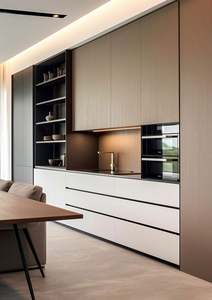 Armoires de cuisine modernes de luxe en bois massif acajou écologiques pour le rangement de la cuisine et la rénovation complète - Product Image 3