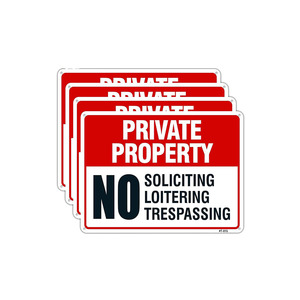Scellage à chaud grande propriété privée pas d'intrusion signe pas de signe de flânage pas de signe de sollicitation <span class=keywords><strong>pour</strong></span> la sécurité à domicile - Product Image 1
