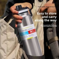 Thermos à double paroi en acier inoxydable 304, 750 ml, grande capacité, camping, sports de plein air, pot portable