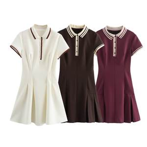 Abito Mini Aderente da Donna <span class=keywords><strong>con</strong></span> Zip Frontale, Manica Lunga, Tinta Unita, Casual, Economico, Vendita all'Ingrosso 2022 - Product Image 3