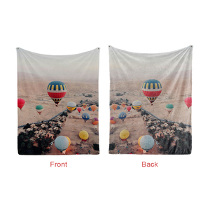 Tùy Chỉnh In Ảnh Cao Cấp Trắng Thăng Hoa Kỹ Thuật Số Chuyển Trống Chồn Siêu Mềm Dày Sherpa Lông Cừu Fluffy Ném Chăn - Product Image 3