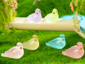 <span class=keywords><strong>Figurine</strong></span> d'oiseau en résine de Pigeon lumineux dans le noir mignon de dessin animé miniature pour le jouet d'enfant chanceux de sac aveugle de mystère bricolage en gros - Product Image 2