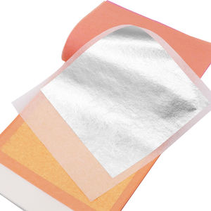 चांदी का पत्ता शीट के लिए हस्तांतरण प्रकार 100% चांदी कागज केक चॉकलेट मिठाई सजावट शुद्ध 8x8cm 25 चादरें/पैक लोक कला धातु - Product Image 2