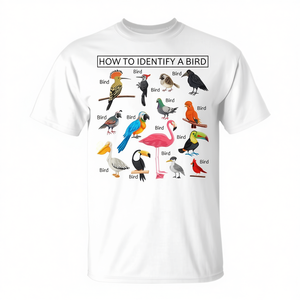 Camiseta con diseño de cómo identificar un pájaro para observadores de aves y amantes de la naturaleza - Product Image 2