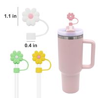 Couvercles de paille en silicone mignons écologiques pour la tasse Stanley Bouchons de paille anti-poussière Pointes de paille réutilisables Couvercles