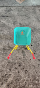 Brouette en métal multicolores pour enfants, jouet de jardinage, chariot de jardin pour enfants, outil de jeu pour l'extérieur - Product Image 2