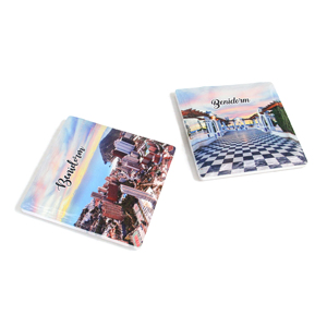 Imán de Cerámica para Refrigerador con Logotipo Personalizado, Recuerdo de Viaje de <span class=keywords><strong>Benidorm</strong></span>, España, Imán Cuadrado de Cerámica con Recubrimiento de Resina 3D - Product Image 4