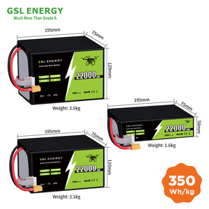Batterie de drone GSL ENERGY Solid State 22,2V 6S 22000mAh 22Ah 350Wh/kg, pack de batteries lithium-ion pour la logistique aérienne et les relevés, 6S-22AH-3 - Product Image 5