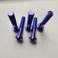 Vis à tête plate en titane GR5 en gros M10*50 avec douille hexagonale Torx pour modification de moto - Haute résistance anti-corrosion