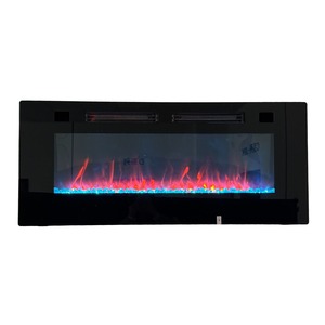 Chimenea eléctrica silenciosa de ahorro de energía 750W Modo ecológico Superficie de vidrio templado de 5mm Tamaños de 30-60 pulgadas disponibles - Product Image 3