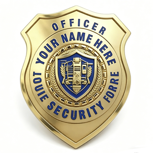 Badge d'honneur personnalisé pour équipement de pompier, plaqué or, émail dur, 3D en relief, pour uniforme - Product Image 5