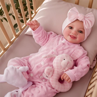 Muñeca reborn de simulación auténtica de 16 pulgadas, muñeca recién nacida de simulación, muñeca para vestir, muñeca de acompañamiento, regalo de cumpleaños para niños