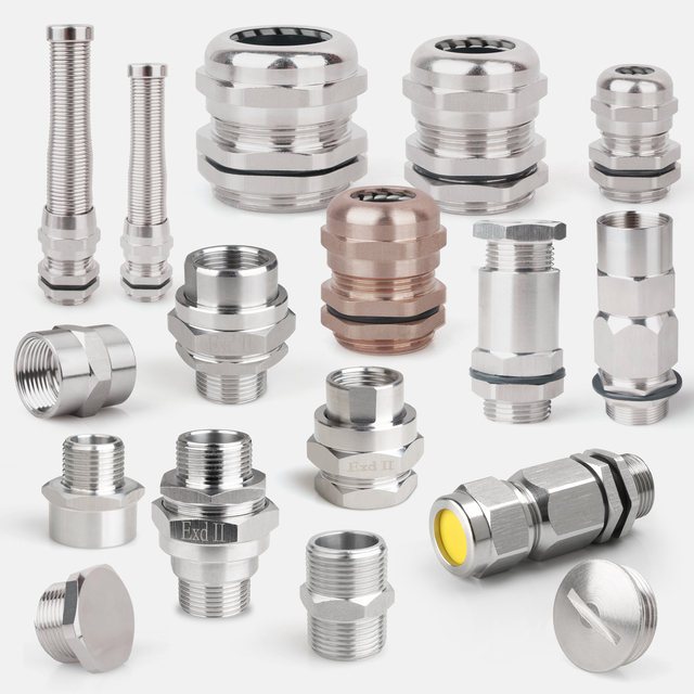 Nickel Ip65 Ip68 90 Degree Emc Explosion Proof Ydt Split Stainless Steel Metal Brass Cable Gland