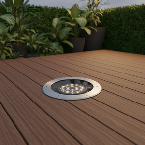 Lampes LED encastrées au sol pour aménagement paysager, allées, jardins, pavés, IP66, abat-jour en <span class=keywords><strong>verre</strong></span>, lampe souterraine réglable, télécommande - Product Image 1