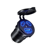 Chargeur de voiture Kewig Mini 18W USB à charge rapide 45W PD double port pour téléphone portable