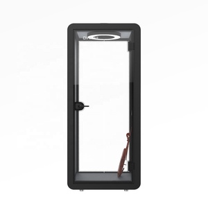 Cabine téléphonique insonorisée Qianhui, espaces privés, bureau, insonorisation 30 dB, cabine d'enregistrement moderne, petite serre en verre - Product Image 2