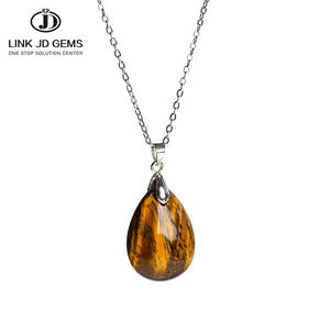 JD GEMS 도매 천연 타이거 아이 크리스탈 펜던트 보석 천연 자수정 치유 크리스탈 드롭 펜던트 선물 - Product Image 6