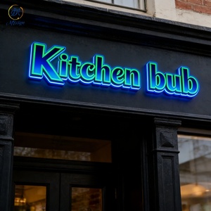 ป้ายไฟ LED RGB 3 มิติ แบบกำหนดเองได้ ป้ายไฟ LED สีสันสดใส ตั้งโปรแกรมได้ สำหรับโฆษณา ตัวอักษร โลโก้ ไฟสำหรับบาร์ ปาร์ตี้ ธุรกิจกลางแจ้ง ร้านค้า - Product Image 5