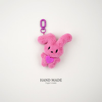 Lindo Set de Llaveros de Peluche de Conejito, Adornos Kawaii de Conejo de Orejas Largas para Bolsos, Llaveros de Peluche Suaves para Niños y Mujeres