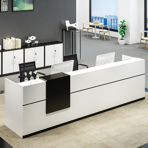 Hôtel Design moderne Salon <span class=keywords><strong>de</strong></span> beauté en bois Comptoir <span class=keywords><strong>de</strong></span> <span class=keywords><strong>réception</strong></span> Bureau blanc <span class=keywords><strong>Table</strong></span> <span class=keywords><strong>de</strong></span> <span class=keywords><strong>réception</strong></span> - Product Image 1