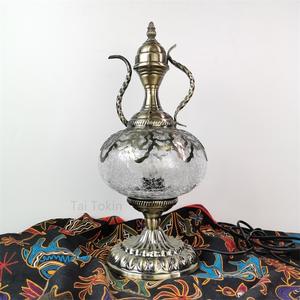 Lampe de table LED incandescente en verre craquelé style Méditerranée pour chambre à coucher, chevet, <span class=keywords><strong>restaurant</strong></span>, hôtel, maison d'hôtes, bar, café - Product Image 5