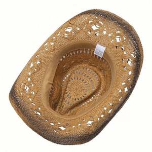 Nouveau design – Chapeau de cowboy personnalisé à bord bouclé en paille pour fête, jazz, bord de mer, plage, ski, pêche et sports - Product Image 6