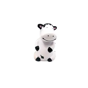 Popüler tasarım poliüretan inek şekilli sıkmak oyuncaklar hayvan stres topu hediyeler ve primler için