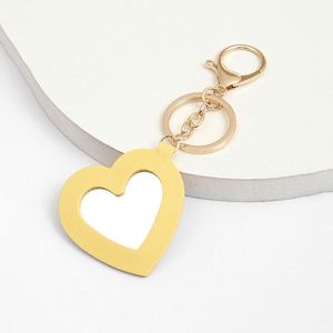 Heart-Shaped Makeup Mirror Keychain Portable Pocket Makeup Mirror Promotional <b>Keyring</b> Gifts - Product Image 3