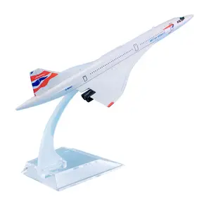 16cm 1:400 static simulation aircraft british airways concorde plane model