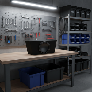 Caisse <span class=keywords><strong>de</strong></span> subwoofer passive pour voiture JLD <span class=keywords><strong>de</strong></span> 12 pouces, 15 mm, en MDF, 250 W, cône en PP, enceinte en bois, tapis noir, ventilation - Product Image 1