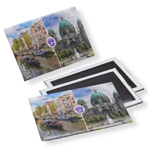 Aimants de réfrigérateur en étain personnalisés OEM, impression photo personnalisée, magnétiques pour cadeaux promotionnels - Product Image 3