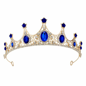 Perhiasan pengantin perempuan, aksesori rambut mahkota ulang tahun anak perempuan, dekorasi pesta mahkota putri modis - Product Image 3