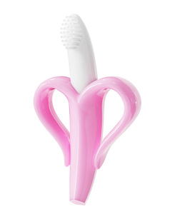 <span class=keywords><strong>Mordedor</strong></span> de bebé de silicona sin BPA en forma de fruta Juguete de cepillo de dientes de plástico suave con diseño de plátano para alimentación de bebé - Product Image 3
